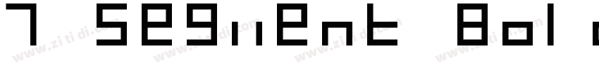 7 Segment Bold Regul字体转换